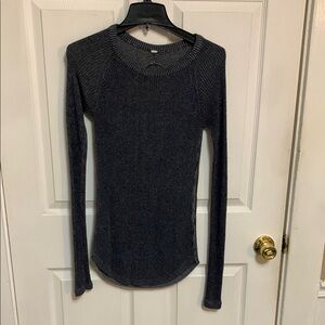 Lululemon Cabin Yogi Knit Inkwell Crew Neck pullover Heathered Sweater